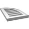 Ekena Millwork Quarter Round Top Right Surface Mount PVC Gable Vent w/ 2"W x 1-1/2"P Brickmould Frame, 12"W x 20"H GVPQR12X2002SF - alternate 4